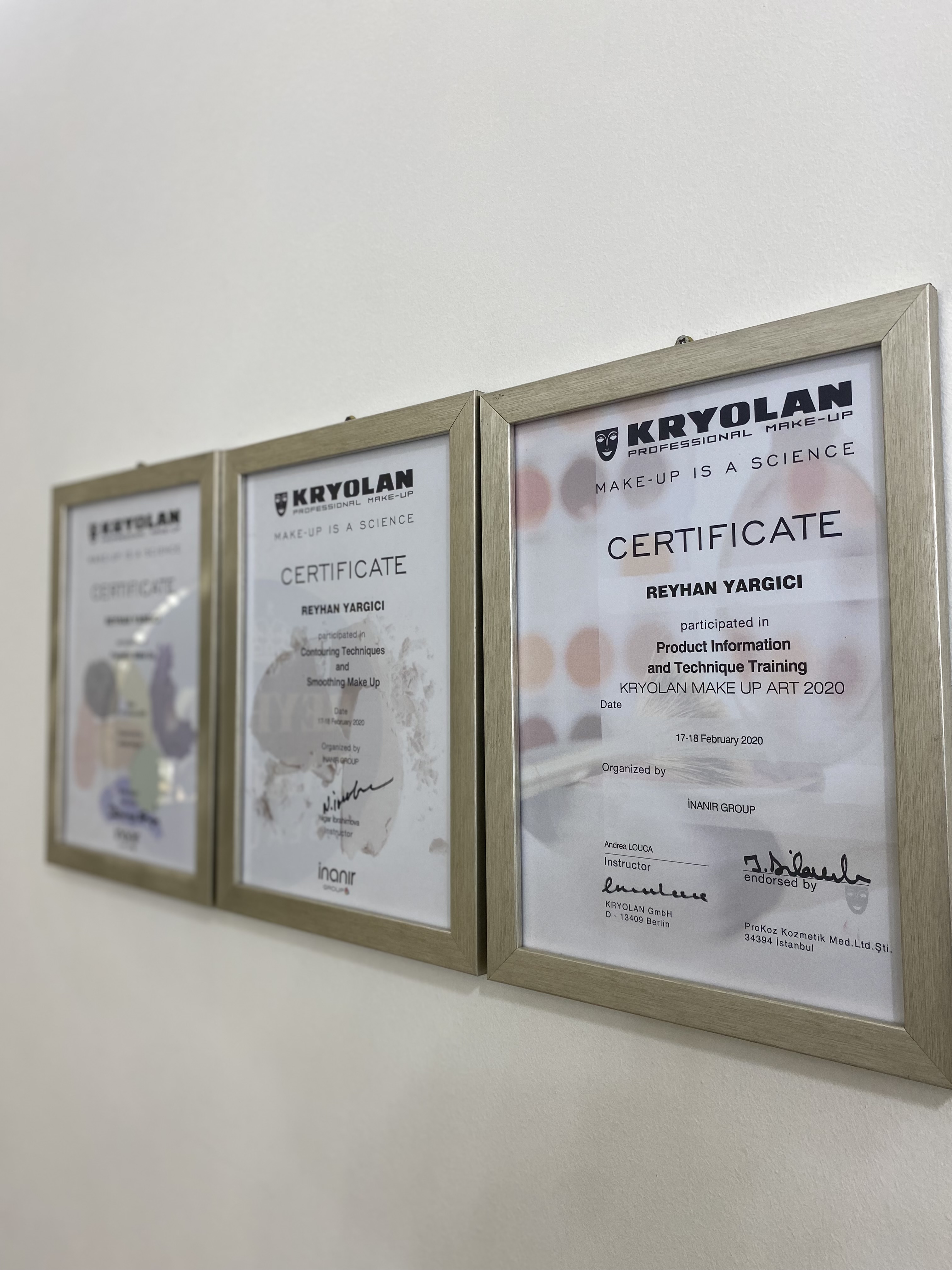 Yargıcı Güzellik Salonu Sertifikaları - Profesyonel yeterlilik belgeleri ve kalite sertifikaları